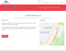 Tablet Screenshot of gentleheartcare.com